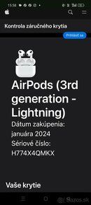 NOVE NEROZBALENE Apple AirPods (3. generácie) s MagSafe - 5