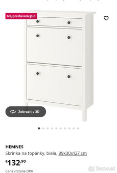 Hemnes zostava do chodby IKEA botnik - 5