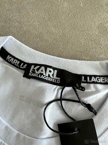 Karl Lagerfeld pánske tričko biele - 5