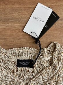 RONDINA - zlatý trblietavý luxusný sveter - NOVÝ - 5