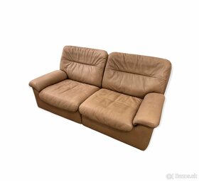 DE SEDE model DS 66 - dvoumístná kožená sofa + křeslo - 5