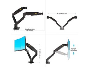 NB F195AB Stolný držiak pre dva monitory - 5