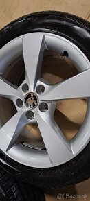 Predám originál alu set Skoda 16"-5x100+215/45r16 letné - 5