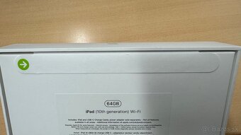 APPLE iPad WiFi 64GB - NOVY - NEROZBALENY - 10. gen - 5