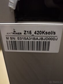 Ant miner Z15 420 Ksol - 5