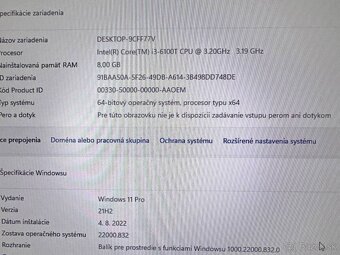 Mini počítač Dell.Intel i3-6100T 2x3,20GHz.240GB SSD.8g ram - 5