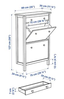 Skrinka na obuv Hemnes - 5