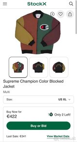 SUPREME x Champion Color Blocked Jacket XL - 5