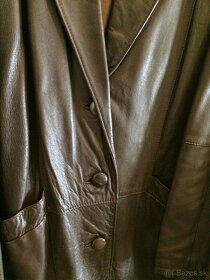Kožený kabát dámský PRAVÁ koža veľkosť 48 - 5