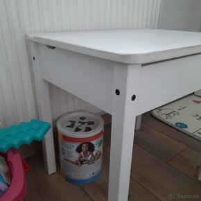 Detský stolik v55š60xh45 a stolička biela Ikea - 5