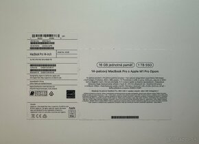 ZÁRUKA  Apple Macbook Pro M1 PRO 14" 1TB SSD / 16GB RAM - 5