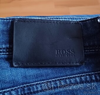 Hugo Boss modré regular fit streč - 5