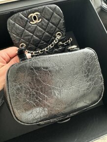 Chanel čierna kožená kabelka, vak  1:1 - 5