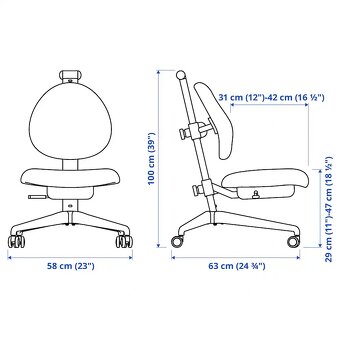 Detská stolička k oísaciemu stolu IKEA DAGNAR - 5