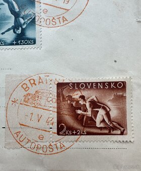 Séria známok Slovensko 1944 - Športové(štvorbloky) za 15EUR - 5