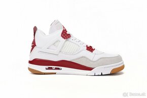 Nike jordan 4 white red - 5