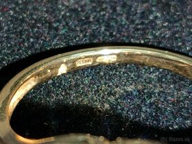 Zlaty damsky prsten Diamanty a td 0,585 punc - 5