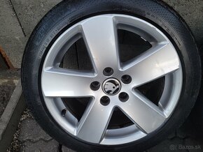 17" ALU 5x112 orig VW Volkswagen + letné pneu Barum 225/45 - 5