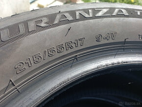 215/55/17 Bridgestone letné pneu 4ks - 5