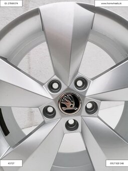 Org Škoda Kodiaq 6,5X17 ET38 5X112 Silber 1240 - 5