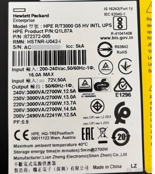 UPS - HPE R/T 3000 G5 HV INTL - 5