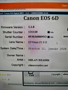 zrkadlovka Canon EOS 6D full frame+objektív 50mm - 5