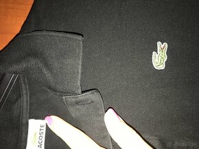 LACOSTE originál čierne polotricko dlhy rukav pánske L - 5