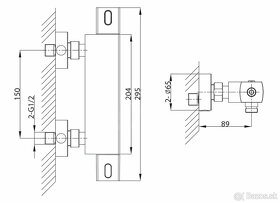 Termostatická sprchová batéria, chróm MG411 - 5