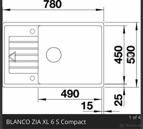 Kuchynský drez BLANCO ZIA XL 6 S Compact - 5