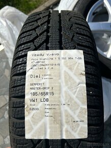 5x100 r15 ET40, VWgroup zimná sada,pneu 185/65 - 5