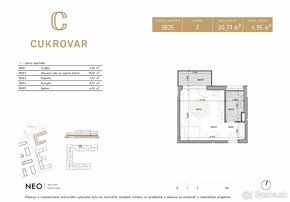 PROJEKT CUKROVAR - III. ETAPA PREDPREDAJ / 1-izbový byt - 5