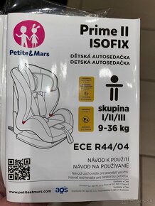 Autosedačka ISOFIX Petite&Mars Prime II. 9-36kg - 5