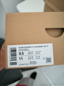 Kopačky turfy - Nike Zoom Superfly 9 Academy KM TF, veľ. 43 - 5