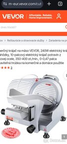 Krájač, narezovy stroj VEVOR, 240W elektrický krájač na lahô - 5