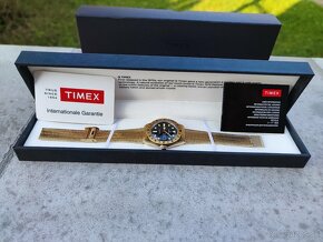 TIMEX Q Diver Reissue GMT - Gold & Black, Originál s balením - 5