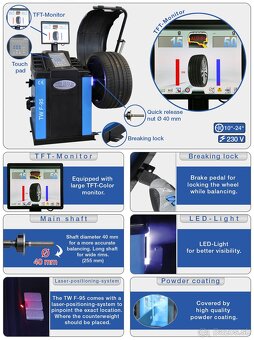 Vyvažovačka na auta twinbusch tw f90 - 5