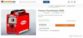 Zváračka Fronius Trans Pocket 2500  elektroda / MMA + TIG - 5