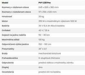 Elektrobicykel PVY Z20 Pro - 5