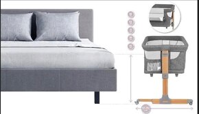 Detská postieľka na kolieskach Momi Smart Bed 4v1 - 5