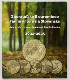 5 Euro Mince Slovensko 2021 Včela medonosná Vlk dravý - 5