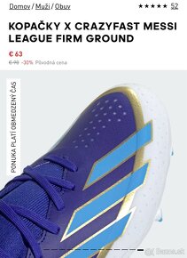 Predám nové futbalové kopačky Adidas Messi - 5