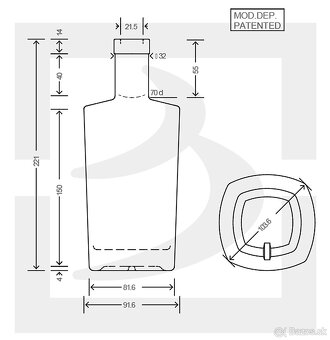 Kvalitné sklenené fľašky 700ml - 5