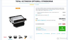 Tefal OptiGrill + Initial strieborná - 5