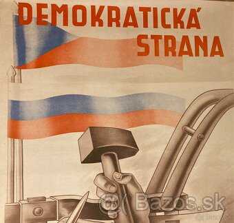 Originál plagát Demokratická strana (1944 - 1948) - 5