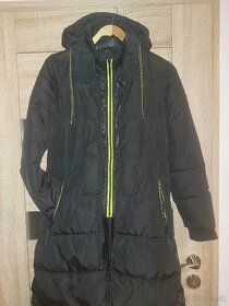 Dámska čierna zimná bunda dlhá, veĺkosť 38 Nenosena - 5