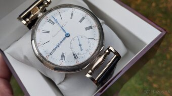 Krásné starožitné stříbrné hodinky IWC Schaffhausen - 5