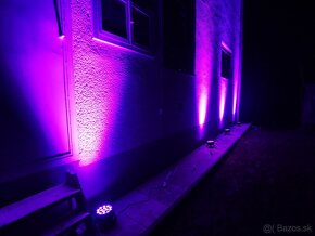 4ks led par reflektory na diaľkové ovládanie, dmx - 5