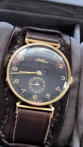 Predám vintage vojenské zlaté 14k Doxa mechanické - 5