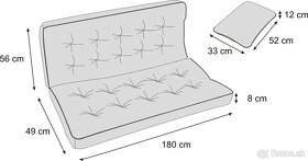 Poduška na hojdačku 180cm tráva - 5