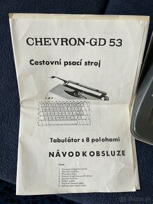 Písací stroj zn. Chevron GD 53 - ako nový - 5